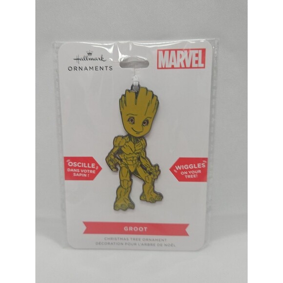 Hallmark Marvel GROOT Metal Christmas Ornament Backpack Charm WIGGLES - Picture 4 of 6